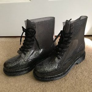 Urban Outfitters Glitter Rainboot NWOT